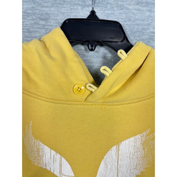 Vtg American Eagle Outfitters Womens M Mustard Hoodie Pullover‎ NY Cozy Fall - Picture 3 of 5